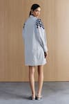 Buy_Mellowdrama_Blue Cotton Embroidery Collared Check Embellished Shirt Dress _Online_at_Aza_Fashions