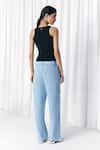 Mellowdrama_Blue Cotton Sequins Washed Denim Embellished Jeans _Online_at_Aza_Fashions