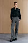 Buy_Mellowdrama_Black Cotton Embroidery Denim Jeans _at_Aza_Fashions