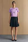 Buy_Mellowdrama_Black Cotton Pleated Denim Skirt _at_Aza_Fashions