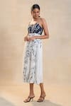 Buy_Vedika M_Black Square Neck And White Chevron Shell Dress _Online_at_Aza_Fashions