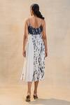 Shop_Vedika M_Black Square Neck And White Chevron Shell Dress _at_Aza_Fashions