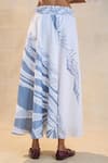 Shop_Vedika M_White Linen, Cotton Split V-neck Jelly Fish Skirt Set 