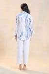 Shop_Vedika M_Gray Cotton, Linen Collared Designer Jelly Fish Pant Set _at_Aza_Fashions