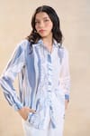 Buy_Vedika M_Gray Cotton, Linen Collared Designer Jelly Fish Pant Set _Online_at_Aza_Fashions