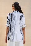 Shop_Vedika M_White Cotton, Linen Open Neck Designer Jellyfish Everyday Pant Set _Online_at_Aza_Fashions