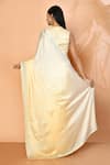 Shop_Samyukta Singhania_Yellow Satin Stones Sunset Ombre Saree With Running Blouse_at_Aza_Fashions