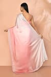 Shop_Samyukta Singhania_Pink Satin Embellished Stones Pastel Ombre Saree With Running Blouse _at_Aza_Fashions