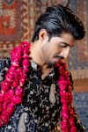Buy_NAFS_Black Chanderi, Silk, Tussar Embroidery Thread Kurta Set 