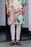 JUHI BENGANI_Multi Color Organza, Cotton Embroidery Printed Kurta Set _Online_at_Aza_Fashions