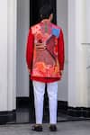 Shop_JUHI BENGANI_Multi Color Silk, Cotton, Organza Sequins, Embroidery Designer Nehru Jacket Set _at_Aza_Fashions