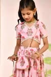 YUVRAANI JAIPUR_Pink , Cotton, Cotton, Net Blush Digital Print Lehenga Set _Online_at_Aza_Fashions