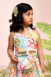 YUVRAANI JAIPUR_Multi Color , Cotton, Multi-colored Lehenga Set For Girls _Online_at_Aza_Fashions