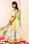 Buy_YUVRAANI JAIPUR_Ivory Chanderi, Cotton, Net And Yellow Designer Lehenga Set _Online_at_Aza_Fashions
