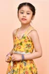 YUVRAANI JAIPUR_Yellow Muslin, Cotton, Net Lace, Sequins Digital Print Lehenga Set _Online_at_Aza_Fashions