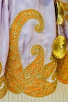 Shop_Rage Attire-Sweta Saria_Purple Organza Embroidery Contrast Paijali Patch Lehenga Set _at_Aza_Fashions