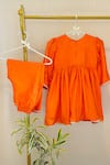 Shop_Rage Attire-Sweta Saria_Orange Mirrors, Beads Work Anarkali Set _at_Aza_Fashions