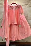 Buy_Rage Attire-Sweta Saria_Pink Sequins Elephant Bird Lehenga Set _at_Aza_Fashions