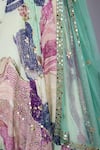 Buy_JUHI BENGANI_Multi Color Organza, Satin, Net Sequins, Mirrors, Beads Embellished Lehenga Set _Online_at_Aza_Fashions