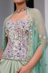 Shop_JUHI BENGANI_Multi Color Satin Sequins, Embroidery Sweetheart Neck Designer Kurta Set _Online_at_Aza_Fashions
