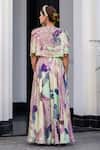 Shop_JUHI BENGANI_Multi Color Satin, Chinon, Organza Sequins, Embroidery Designer Jumpsuit And Cape _at_Aza_Fashions