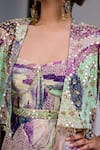 Buy_JUHI BENGANI_Multi Color Satin, Chinon, Organza Sequins, Embroidery Designer Jumpsuit And Cape 