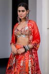 JUHI BENGANI_Multi Color Organza, Satin, Net Sequins, Beads Embroidered Lehenga Set _Online_at_Aza_Fashions