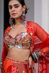 Buy_JUHI BENGANI_Multi Color Organza, Satin, Net Sequins, Beads Embroidered Lehenga Set _Online_at_Aza_Fashions