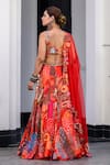 Shop_JUHI BENGANI_Multi Color Organza, Satin, Net Sequins, Beads Embroidered Lehenga Set _at_Aza_Fashions