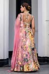 Shop_JUHI BENGANI_Multi Color Organza, Satin, Net Sequins, Embroidery Printed Lehenga Set _at_Aza_Fashions