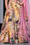 Buy_JUHI BENGANI_Multi Color Organza, Satin, Net Sequins, Embroidery Printed Lehenga Set _Online_at_Aza_Fashions