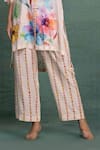 Buy_Kahani Lush_Beige Cotton Collared Digital Print Kurta And Pant Set _Online_at_Aza_Fashions