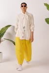 Buy_Nikasha_Cream Cotton Embroidery Turtle Neck Chilly Seersucker Shirt _Online_at_Aza_Fashions