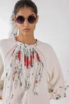 Nikasha_Cream Cotton Embroidery Chilly Jumpsuit _Online_at_Aza_Fashions