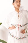 Buy_Nikasha_Off White Cotton Embroidery High Neck Chilly Maxi Dress _Online_at_Aza_Fashions