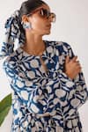 Nikasha_Blue Cotton Open Neck Pomegranate Print Maxi Dress _Online_at_Aza_Fashions