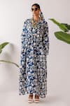 Shop_Nikasha_Blue Cotton Open Neck Pomegranate Print Maxi Dress _Online_at_Aza_Fashions