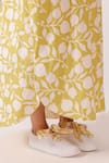 Nikasha_Yellow Cotton Round Neck Pomegranate Print Maxi Dress _Online_at_Aza_Fashions