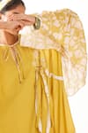 Buy_Nikasha_Olive Green Cotton Round Neck Pomegranate Print Midi Dress _Online_at_Aza_Fashions