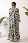 Shop_Nikasha_Multi Color Cotton Tassels Round Neck Pomegranate Tiered Maxi Dress _at_Aza_Fashions