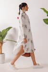Buy_Nikasha_Ivory Cotton Collared Leopard Print Shirt Midi Dress _Online_at_Aza_Fashions