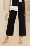 Buy_Savaaya_Black Linen Collared And White Blend Pant Set _Online_at_Aza_Fashions