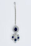 Vivinia By Vidhi Mehra_Silver Plated Zari And Blue Designer Jewellery Set _Online_at_Aza_Fashions