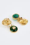 Buy Vivinia By Vidhi Mehra Gold Plated Imitation Diamonds And Green Kundan Polki Danglers Online at Aza Fashions Buy_Vivinia By Vidhi Mehra_Gold Plated Imitation Diamonds And Green Kundan Polki Danglers _Online_at_Aza_Fashions