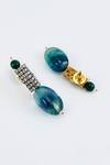 Vivinia By Vidhi Mehra_Green Zari Emerald Synthetic Designer Jewellery Set _Online_at_Aza_Fashions