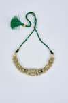 Buy_Vivinia By Vidhi Mehra_Gold Plated Diamonds Kundan Polki Necklace And Earring Set 