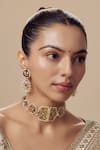 Buy_Vivinia By Vidhi Mehra_Gold Plated Imitation Diamonds Kundan Polki Designer Jewellery Set _at_Aza_Fashions