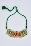 Buy_VIVINIA by Vidhi Mehra_Gold Plated Diamonds Kundan Polki Designer Jewellery Set _Online_at_Aza_Fashions