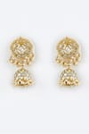 Buy_Vivinia By Vidhi Mehra_Gold Plated Kundan Polki Jhumkas _Online_at_Aza_Fashions