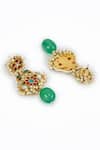 Buy_VIVINIA by Vidhi Mehra_Gold Plated Beads, Stones Beaded Necklace And Earring Set _Online_at_Aza_Fashions